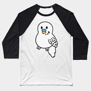 Cute White Budgie Baseball T-Shirt